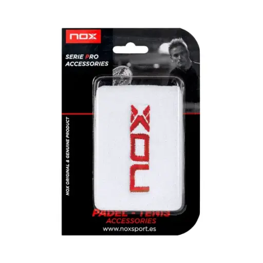 MUÑEQUERA NOX BLANCO/ ROJO (2 UNIDADES)